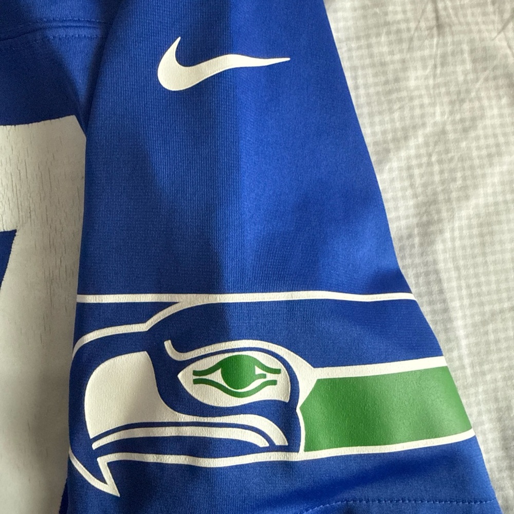 Nike Blue and Green NFL Jersey - Picture 6 of 7